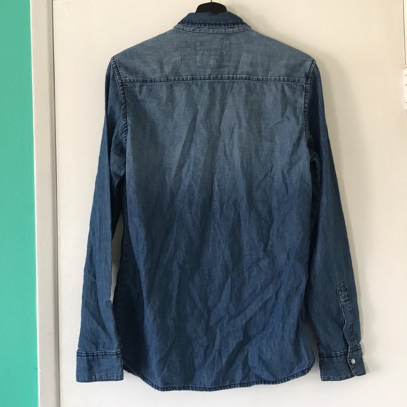 LF carmar light wash denim button up shirt - Picture 2 of 5
